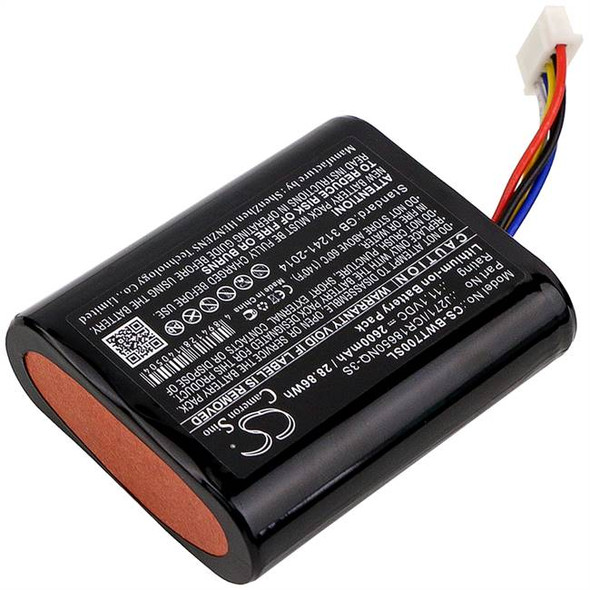 Battery for Bowers & Wilkins T7 J271/ICR18650NQ-3S Speaker CS-BWT700SL 2600mAh