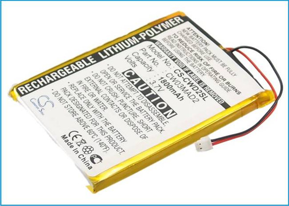 Battery for Cowon D2 2GB 4GB 8GB Plus 16gb CW03MAD2 MP3 Media Player 1800mAh