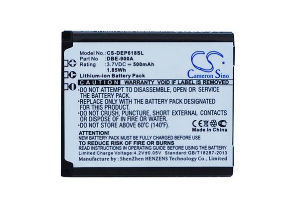 Battery for Doro Phoneeasy 618 DBE-900A Mobile SmartPhone CS-DEP618SL 500mAh