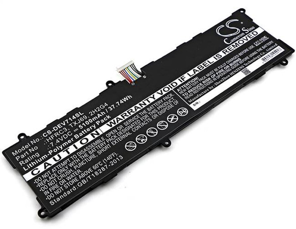 Battery for DELL Venue 11 Pro 7140 Tablet 2H2G4 21CP5/63/105 HFRC3 TXJ69 5100mAh