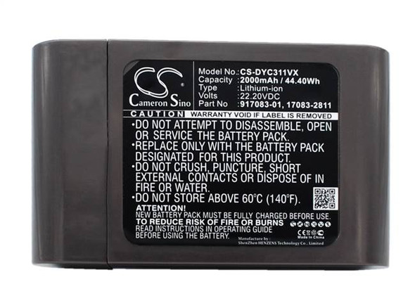 Battery for Dyson Vacuum DC34 DC35 DC31 Animal Exclusive DC44 Total Clean 2000mA