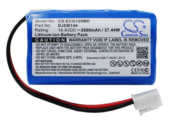 Battery for CMICS DJDB DJDB1200 ECG-11D Dongjiang ECG-1220 DJDB144 CS-ECG120MD