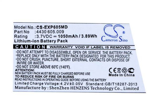 Battery for Eppendorf Easypet 3 4430 605.009 CS-EXP605MD 3.7v 1050mAh 3.89Wh