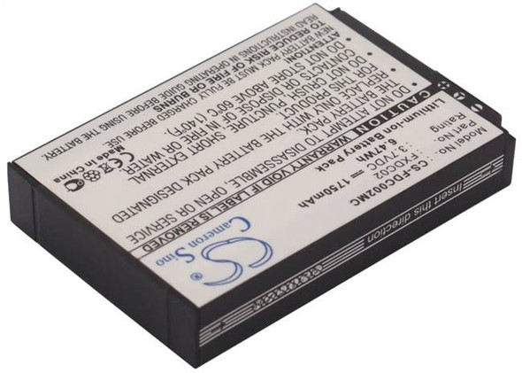 Battery for Drift Ghost S HD 72-011-00 FXDC02 Camera CS-FDC002MC 3.7v 1750mAh