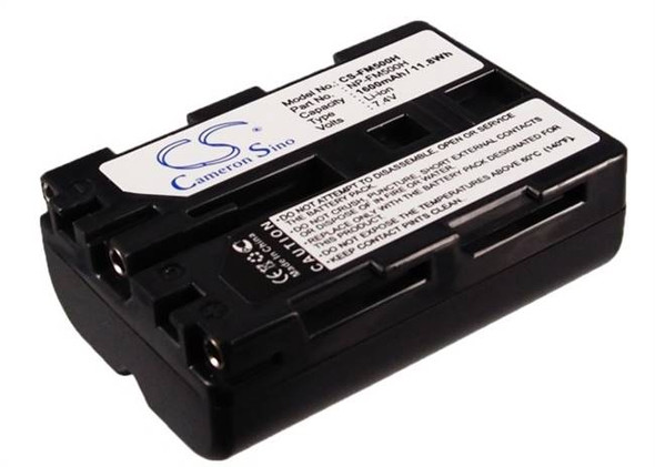 Battery for Sony DSLR-A100 DSLR-A500 DSLR-A850 SLT-A77V A65V NP-FM500H 1600mAh