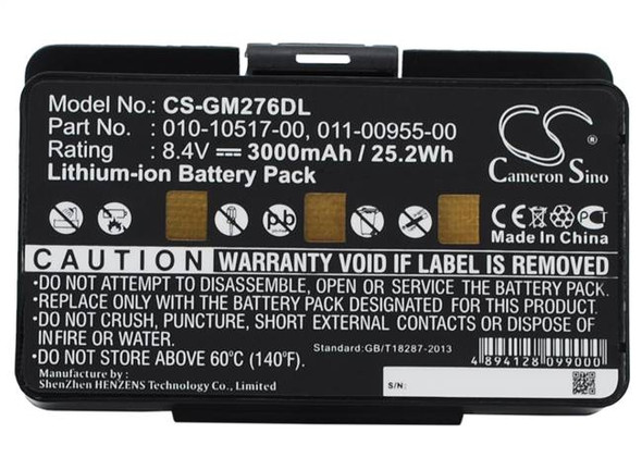 Battery for Garmin GPS 010-10517-01 EGM478 GPSMAP 276 276c 296 376 376C 3000mAh