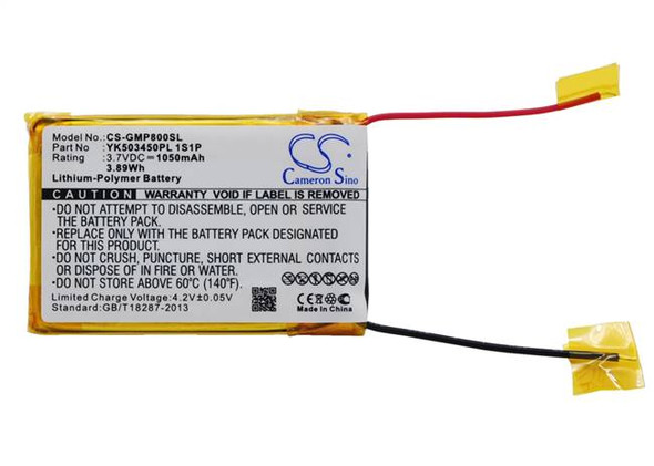 Battery for Grundig MPixx 8000 8400 8800 YK503450PL 1S1P Media Player 1050mAh