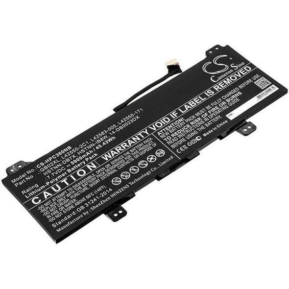 Battery for HP Chromebook X360 11 14-DB0023DX GB02XL L42550-2C1 L42583-005