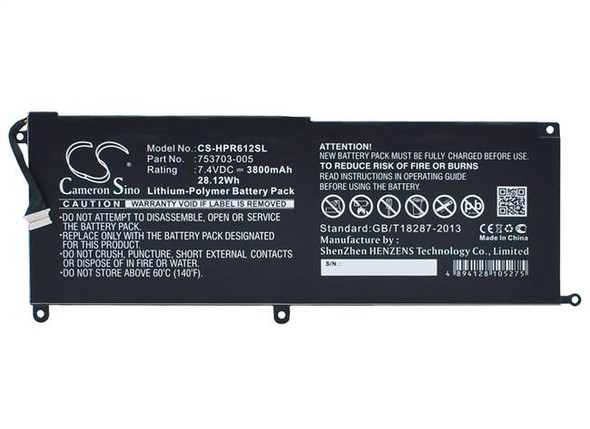 Battery for HP Pro Tablet x2 612 G1 753329-1C1 753703-005 HSTNN-IB6E HSTNN-UB6E