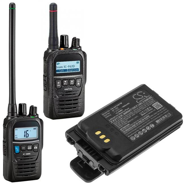 Battery for Icom IC-F52D IC-F62D IC-M85 BP-290 Two-Way Radio CS-ICF250TW 1900mAh Battery for Icom IC-F52D IC-F62D IC-M85 BP-290 Two-Way Radio CS-ICF250TW 1900mAh