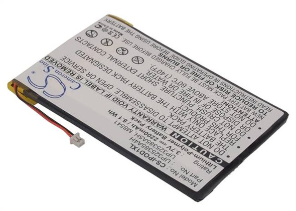 Battery for Apple iPOD 1st / 2nd Generation P325385A4H MP3 Media Player 2200mAh