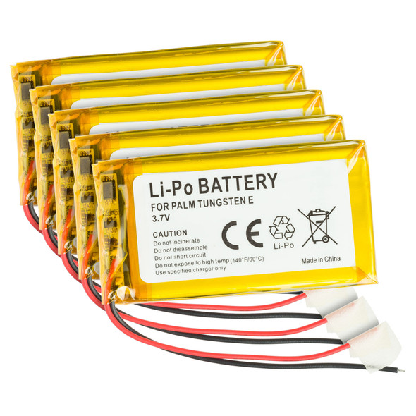 5-Pack of Batteries for Palm Tungsten E, T5, TX, PDA - UP383562A US383562A A6