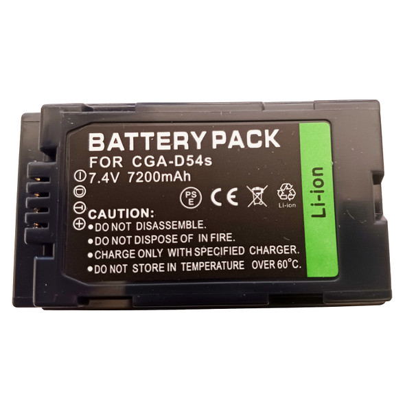 Battery 2-PACK for Panasonic CGA-D54 AG-DVX100A AG-DVX100B AG-HVX200 AG-DVX HVX-200 CGAD54SE/1B