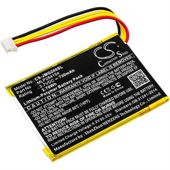 Battery for JBL Go 2 2H GO2/MLP284154 MLP284154 Speaker CS-JMG200SL 3.7v 730mAh