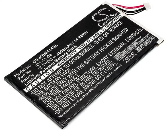 Battery for Kobo K080-KDN-B Vox D1-11-04 E-book E-reader CS-KBM114SL 4000mAh