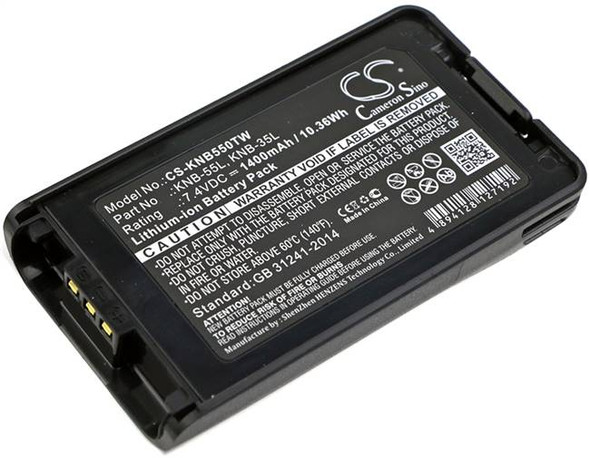 Battery for KENWOOD KNB-24L KNB-35L KNB-56N KNB-57L KNB-79LC NX-220 NX-320 1.4Ah