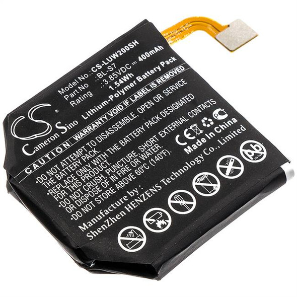 Battery for LG W200 W280 W280A Watch Urbane 2nd Edition LTE BL-S7 CS-LUW200SH