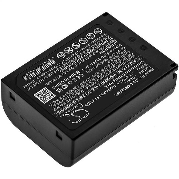 Battery for Olympus OM SYSTEM OM-1 Mirrorless BLX-1 Camera CS-LXM100MC 1600mAh