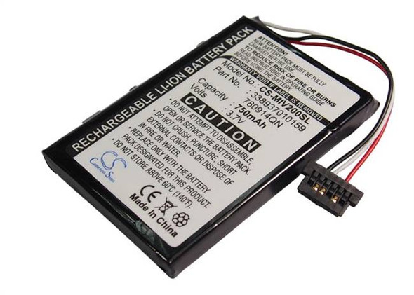 GPS Battery for Mitac 338937010159 780914QN Mio Moov 200 200e 200u 210 750mAh