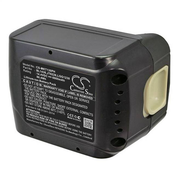 Battery for Makita BDA341 BL1415 JT6226 TD130 MAK1430Li MET1821 14.4v 6000mAh