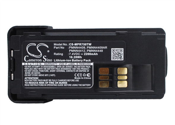 Battery for Motorola PMNN4407 PMNN4409 XPR3300 XPR3500 XPR7350 XPR7550 XPR7580