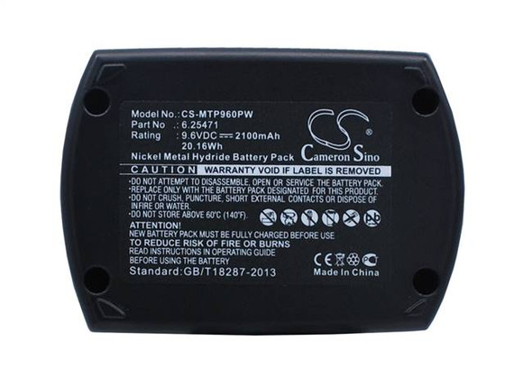 Battery for Metabo BS KSA SB BSP 9.6 6.25471 6.31775 ME974 ME-974 9.6v 2100mAh