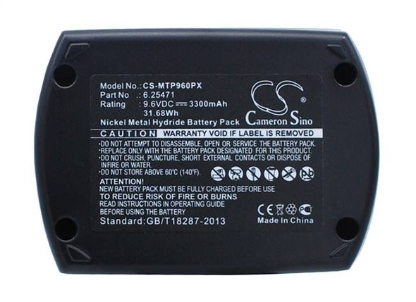 Battery for Metabo SBT SBP BSZ 9.6 6.31728 6.31746 6.31775 ME-974 9.6v 3300mAh