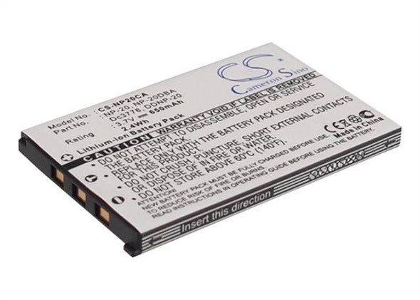 Battery for Casio Exilim EX-M1 EX-M2 EX-Z3 EX-Z5 EX-Z8 EX-Z70 NP-20 NP-20DBA