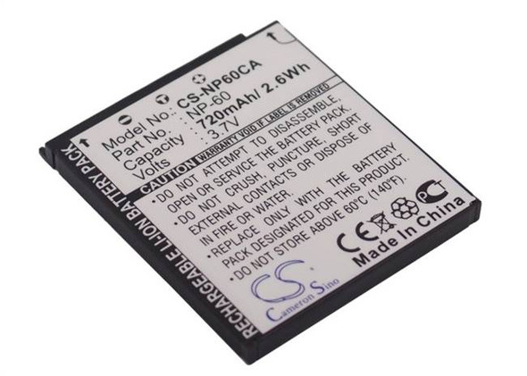 Battery for Casio Exilim EX-FS10 EX-S10 EX-Z90 EX-Z20 EX-Z80 EX-Z9 NP-60 NP60