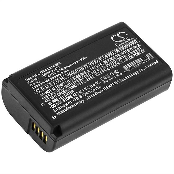 Battery for Panasonic Lumix DC-S1 DC-S1R S1 S1R DMW-BLJ31 DMW-BLJ31E 3400mAh