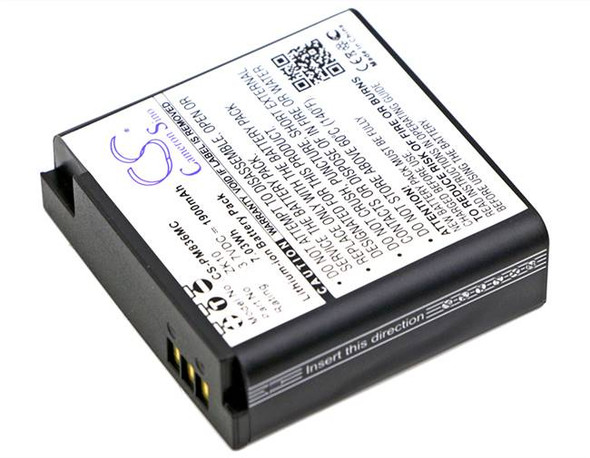 Battery for Polaroid iM1836 ZK10 Android Camera CS-PM836MC 3.7v 1900mAh 7.03Wh