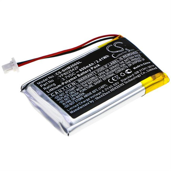 Battery for Sena SMH-10S SMH-20S YP802542P Wireless Headset CS-SHM200SL 650mAh