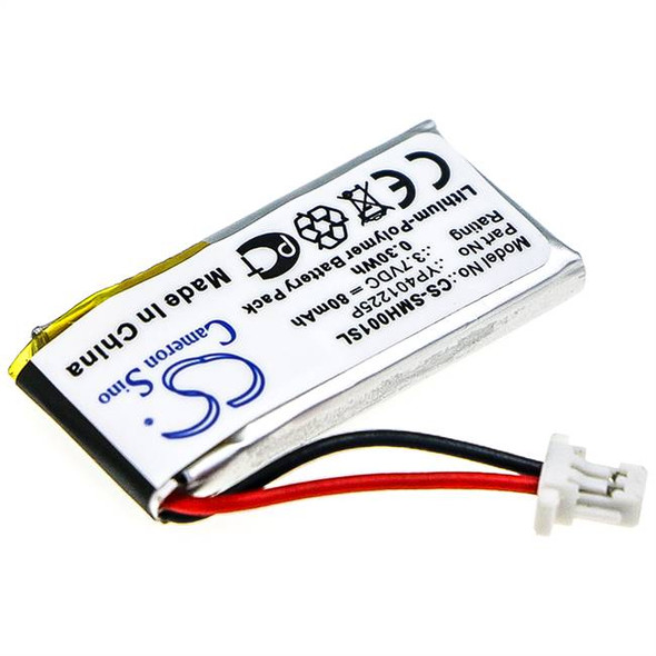 Battery for Sena 10U-AR-01 10U-HR-01 SC-HR01 YP401225P Headset CS-SMH001SL 80mAh