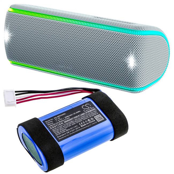 Battery for Sony SRS-XB31 ST-06 Bluetooth Speaker CS-SRX320SL 3000mAh 22.20Wh
