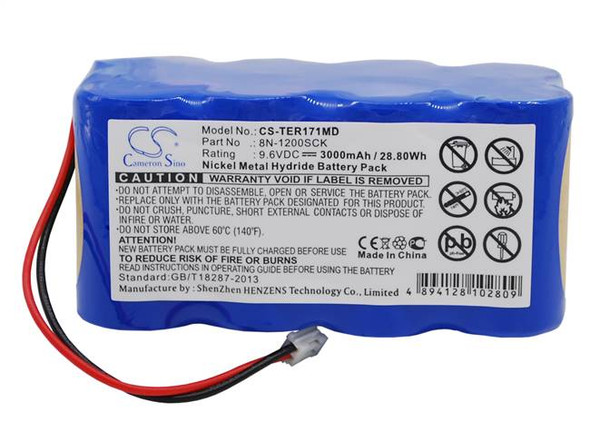 Battery for Terumo pump TE-171 TE-172 8N-1200SCK CS-TER171MD 9.6v 3000mAh Ni-MH