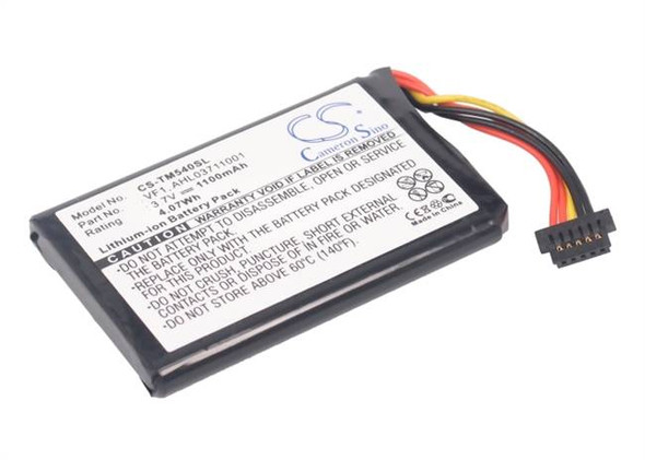 Battery for TomTom AHL03711001 VF1 4CF5.002.00 Go 540 Live GPS CS-TM540SL 1100mA