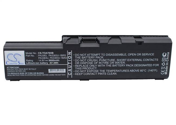 Battery for Toshiba Satellite A70 A75 P30 P35 PA3383U PA3383U-1BAS PA3383U-1BRS