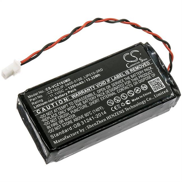 Battery for Verathon 0400-0100 0800-0404 CZ192LIP KMBNK513475 LIP010-3RD 1200mAh