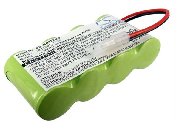 Battery for Welch-Allyn 12000 72240 7229 B11261 CS-WB722MD 4.8v 3000mAh 14.40Wh