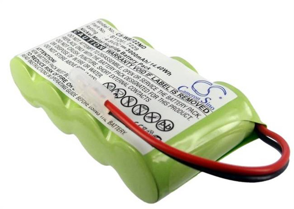 Battery for Welch-Allyn 12000 72240 7229 B11261 CS-WB722MD 4.8v 3000mAh 14.40Wh