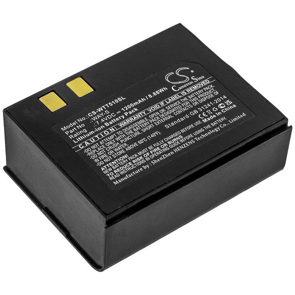 Battery for Way Systems MTT 1510 Printer WAY-S Portable CS-WTT510SL 7.4v 1200mAh