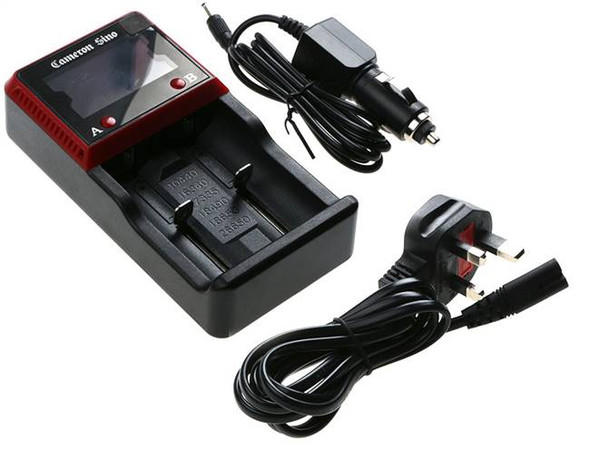 Battery Charger for 10440 13450 16340 18350 18490 18500 AA AAAw/UK Cord + Car