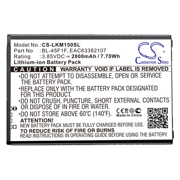Battery for LG Aristo BL-45F1F EAC63321601 EAC63361401 EAC63361407 EAC63382101