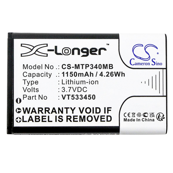 Battery for Motorola Ease 34 35 44 VT533450 BabyPhone CS-MTP340MB X-Longer