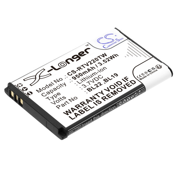 Battery for Retevis DT22 RT15 RT19 RT22 RT22S