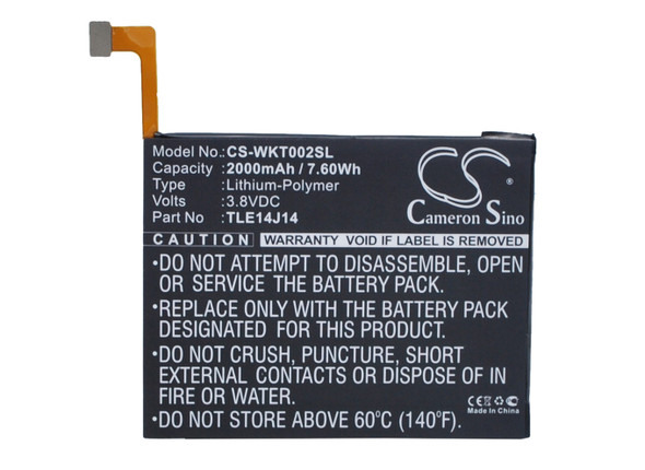 Battery for Wiko Getaway TLE14I14 TLE14J14 Mobile SmartPhone CS-WKT002SL 3.8v