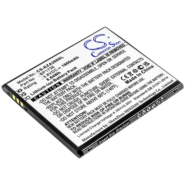 Battery for Kazuna BP1736 eTalk MYFLIX KAZN20