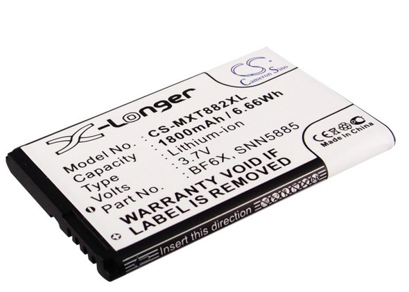 Battery for Motorola BF6X SNN5885 SNN5885A XT882