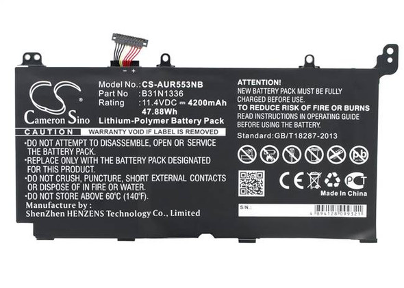 Battery for Asus A551LN K551LA 0B200-00450400 0B200-00450500 B31N1336 C31-S551