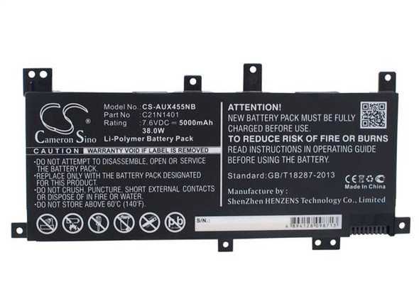 Battery for Asus A455LA F455LD C21IN401 C21INI401 C21N1401 C21N1409 PP21AT149Q-1